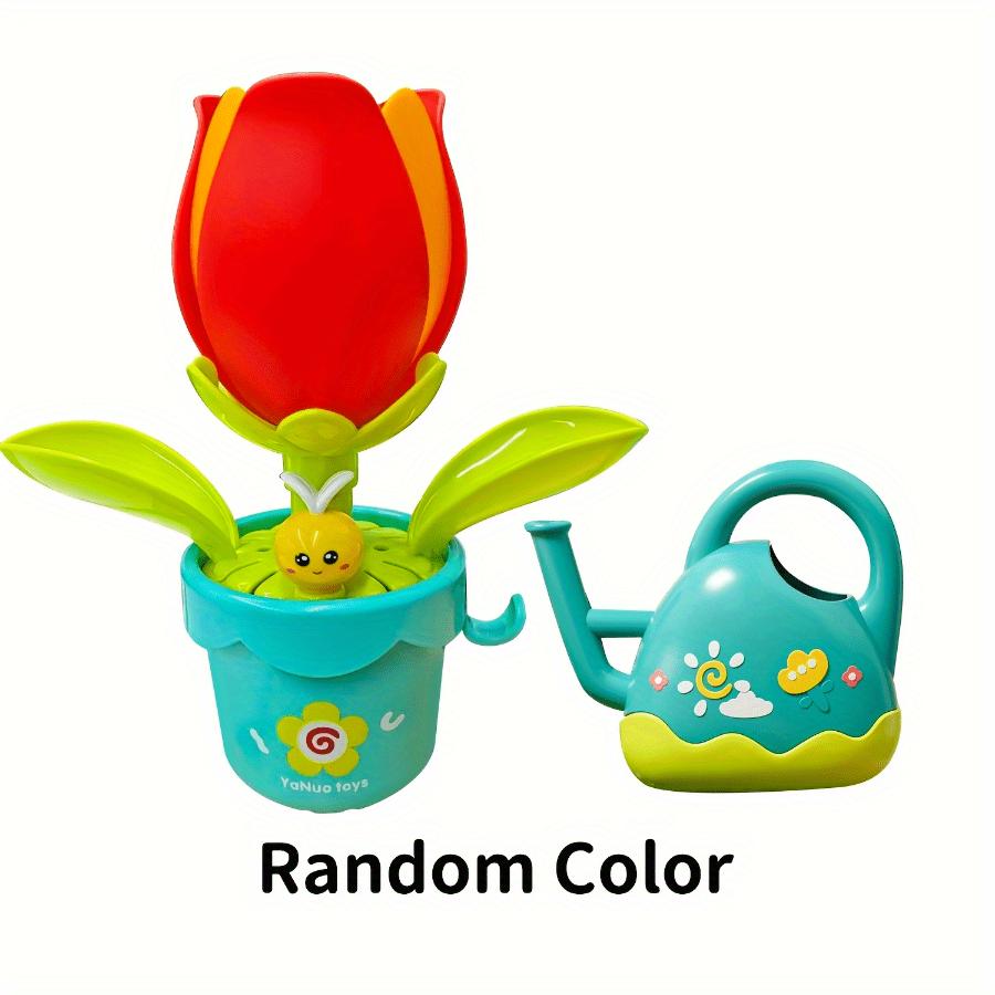 Sunflower Irrigation Bucket Bath Playset for Interactive Water Play with Automatic Sprinkler, Random Color Safe Fun Bathtub Toy for, Bath Toy