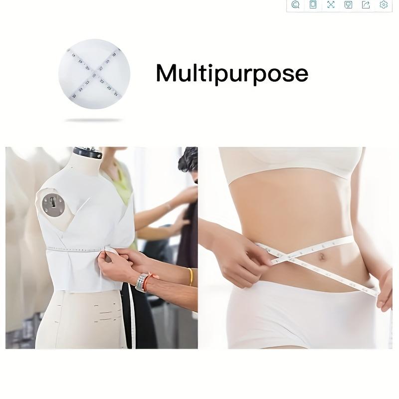 Soft Tape Measure for Body, Waist, Chest & Thigh - Extendable Fitness Measuring Belt with 0.1mm Precision, Durable Plastic, Easy To Use At Home & Gym