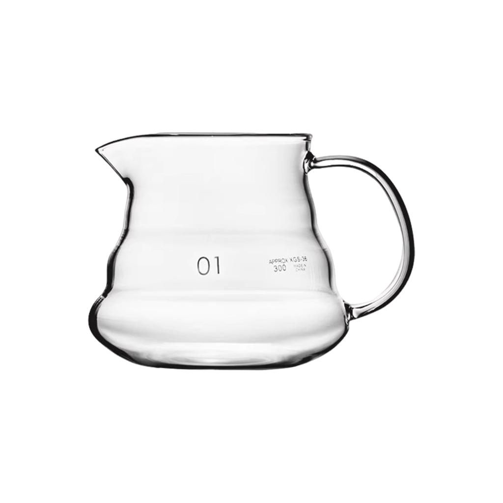 Classic Flows kaffekanne i glass Glatt strømmer uten sprut Hell over kaffetrakter Kaffefiltre