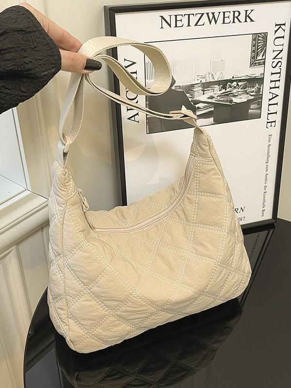 Nylon Casual Small Crossbody Bag For Women With Zipper Pocket And Adjustable Strap
