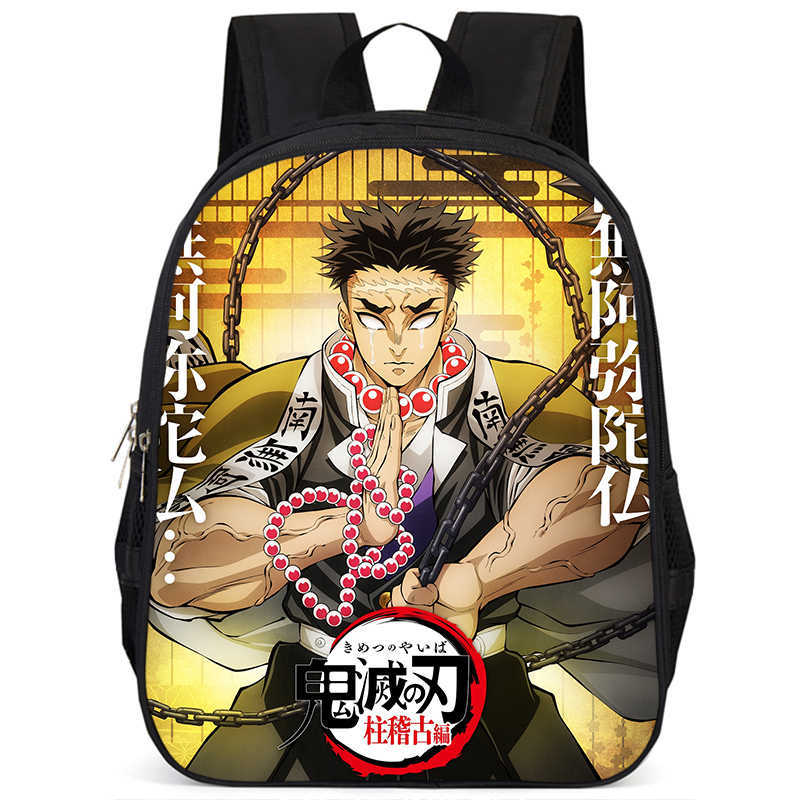 Japan cartoon comics Demon Slayer Pillar Training Arc Student Large Capacity School Style Backpack 7545