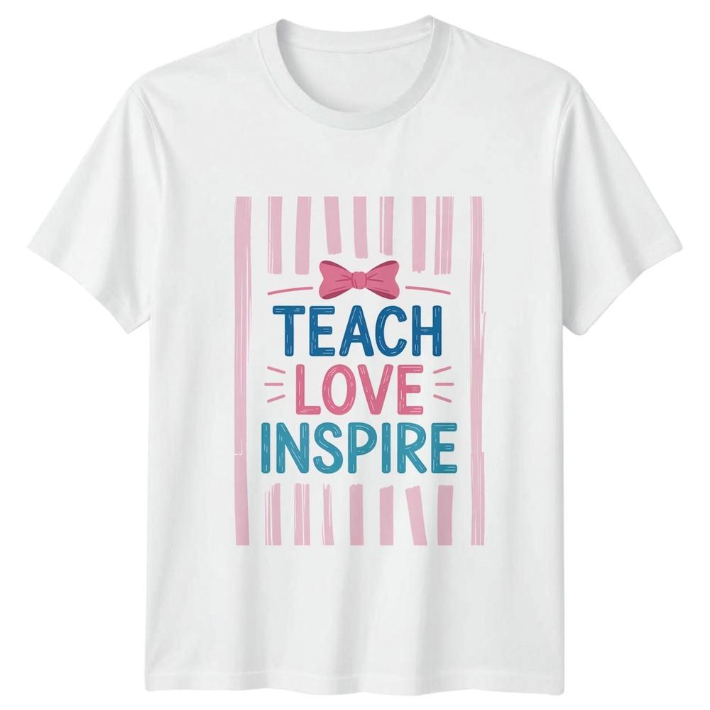 Teach Love Inspire Unisexs TShirt EleUnisextary Teacher Teaching Gift For Her S