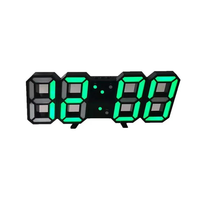 3D LED Clocks Digital Wall Clock Living Room Home Decoration Bedroom Mode Light Decor Large Digital Watches Hanging Garden