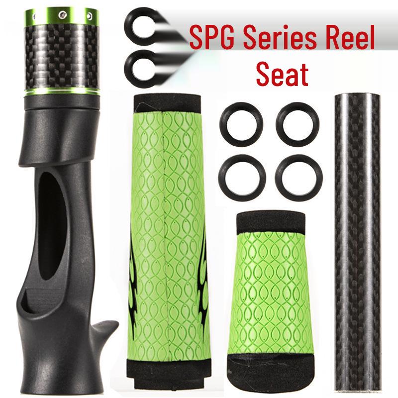 Popular SPG Fishing Rod with Green Lacquered Gun Handle and Hollow Reel Seat