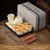 ZISIZ Portable Ru Kiln Tea Set