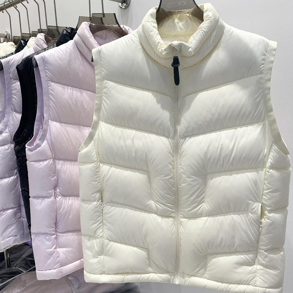 High-end White Goose Down + YKK Zipper Women's Stand-up Collar Thick Outdoor Thick Down Vest Short Down Vest