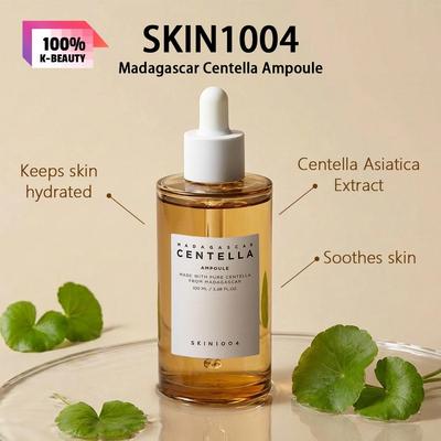 Madagascar Centella Ampoule 100ml, Mild & Non-Irritating, Relieve Redness, Light Texture, Long-Lasting Moisture, K-Beauty, Korean Makeup