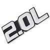 3D Metal Car Sticker 2.0L 2.2L 2.3L 2.4L 2.5L 2.8L 3.0L 3.5L Logo Emblem Badge Decals for BMW Audi Volkswagen Ford Toyota Honda