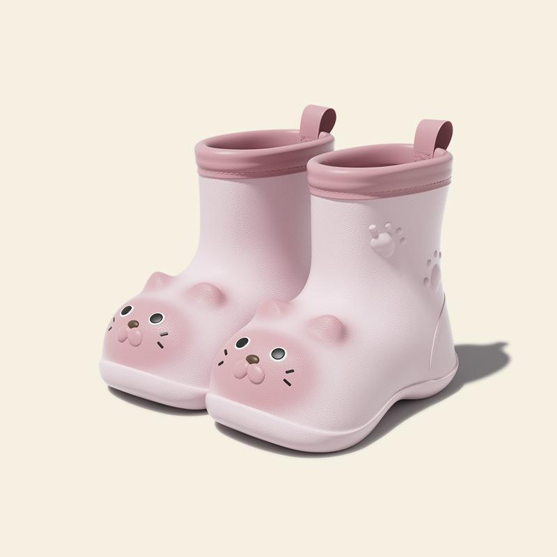 

Siamese Cat Children s Rain Boots Boys Non-Slip Lightweight Water Shoes Girls Kids School Baby Cartoon Rubber Shoes Waterproof Inner Length19cm【190】