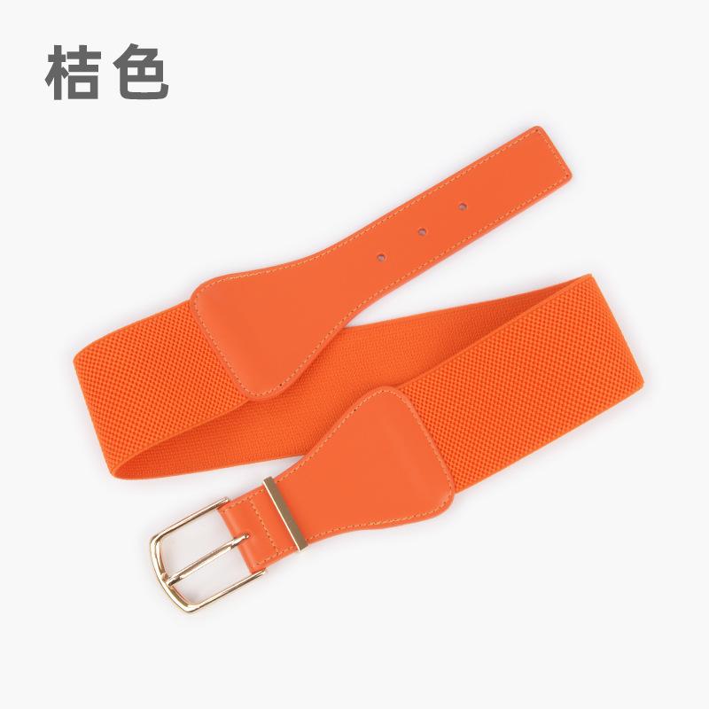 

Эластичный пояс, Женское платье с талией и тонкой талией, Декоративный темперамент костюма, Эластичный пояс-кушак, Кожаный пояс. оранжевый