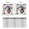 The Little Mole Krtek Pillowcase Printing Polyester Cushion Cover Decor Cartoon Floral Throw Pillow Case Cover Home Square
