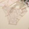 FINETOO Lace Panty for Women Sexy Belt Design Breathable Underwear Solid Color Underwear Lingerie
