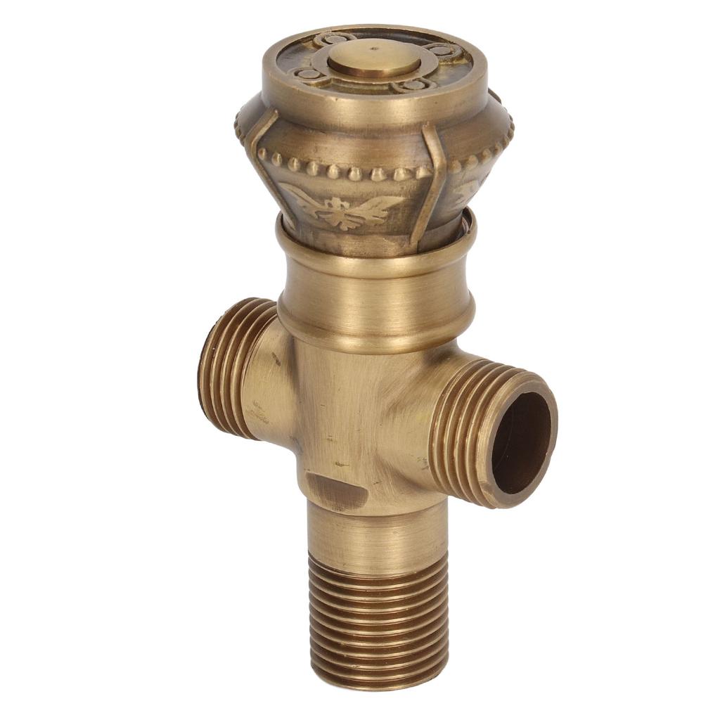 Eckventil Europäischer Antikstil Kalt-Warmwasserhahn Dreh-Eck-Absperrventil für Küche Badezimmer