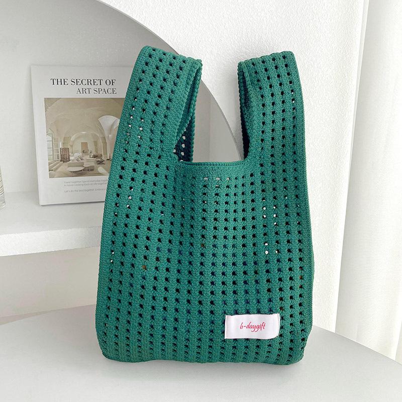 Westentasche Westentasche Trend Gestricktes Hohlnetz Ein-Schulter-Handtasche Handtasche All-Match-Handgelenktasche mit großer Kapazität