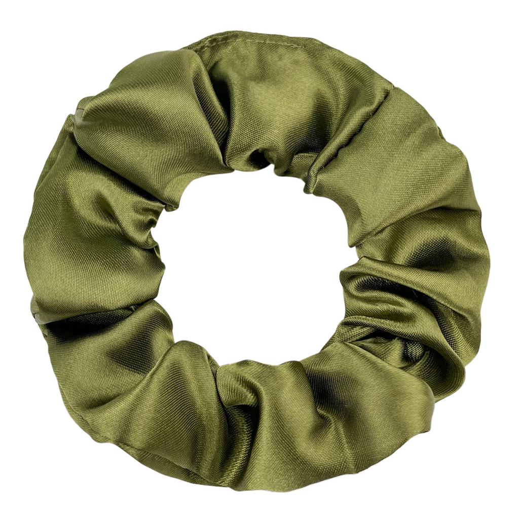 Seidensatin Scrunchies Damen Einfarbig Haargummi Elegant Pferdeschwanzhalter Gummiband Elastisches Haarband Haaraccessoires