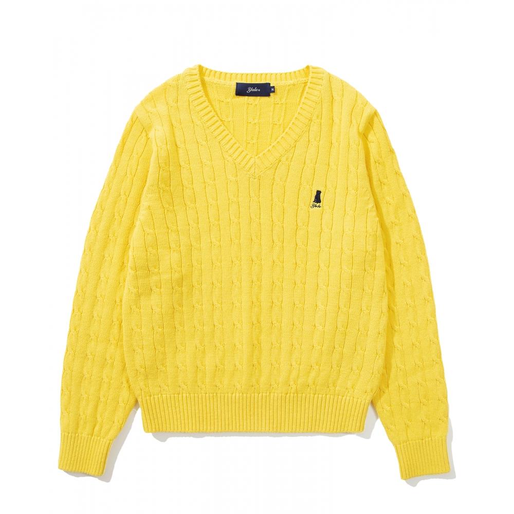 

Yale WOMENS HERITAGE UNIVERSITY DAN NECK CABLE KNIT ЖЕЛТЫЙ