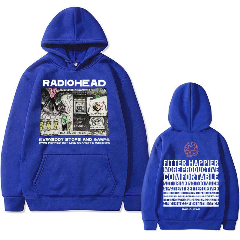 Mikiny s kapucí Britské vintage rockové kapely Radiohead Všichni se zastaví a zírají Oči vylezlé jako cigareta
