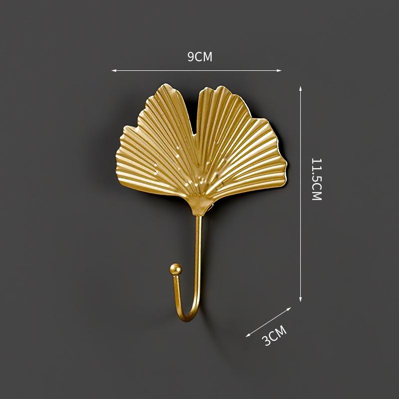 Leaf Design Wall Hooks Multi-Function Towel Holder Sundries Organizer Iron Art Coat Hook for Bathroom Bedroom Kitchen Decor