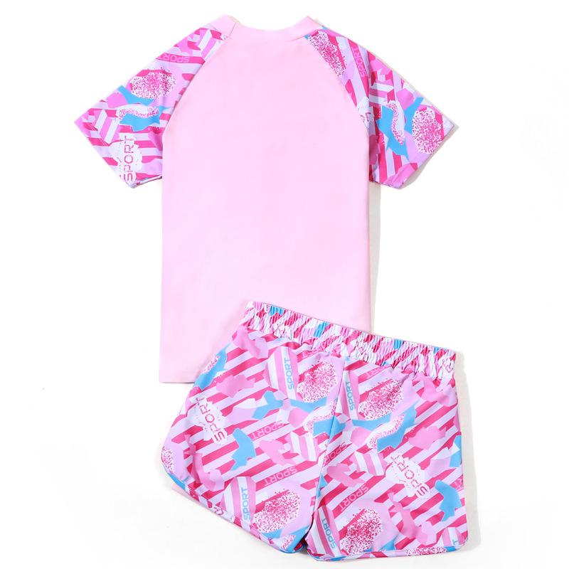 „Übergröße Schnelltrocknender Mädchen-Badeanzug-Set“