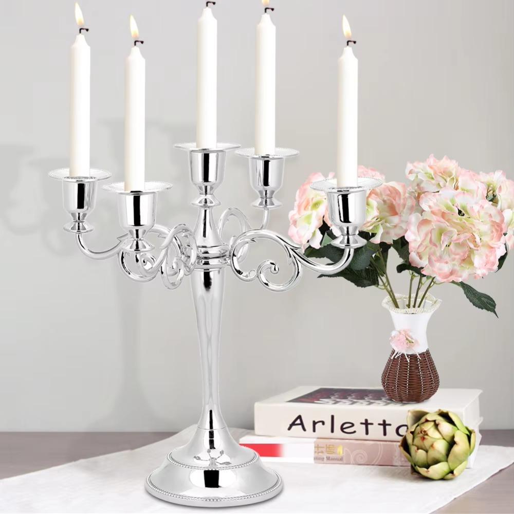 3/5 Arms European Candlestick Metal Zinc Zinc Alloy Candelabrum Luxurious Candle Holder  Banquet