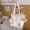 Lightweight Girl Backpack With Nylon And Spotted Pattern For Classroom And Commuting