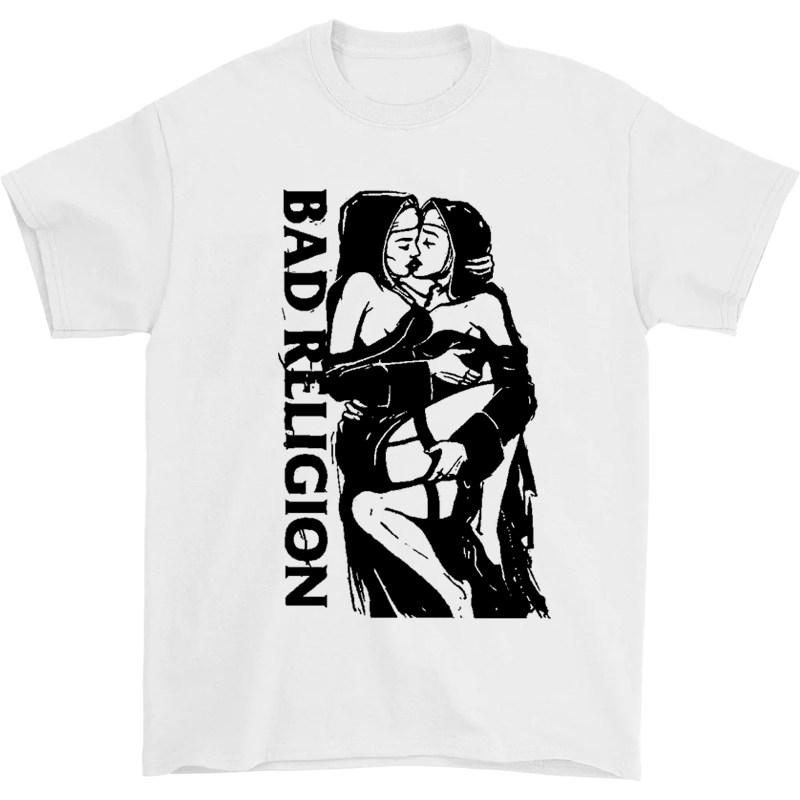 1980 Bad Religion Μπάντα PUNK Hardcore Casual T-shirt Ανδρικό και Γυναικείο Πολυτελής Μάρκα Κορυφή