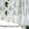 1Pc Short Curtains Window Wine Cabinet Door Polyester French Style Lace Kitchen Small Valance Jacquard Half Tulle Ruffle Curtain