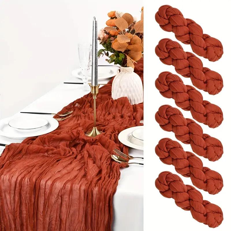 6 Pack Green Table Runner Wedding Banquet Boho Wedding Baby Bridal Shower Decor Table Runner Holiday Banquet Luxury Tablecloth