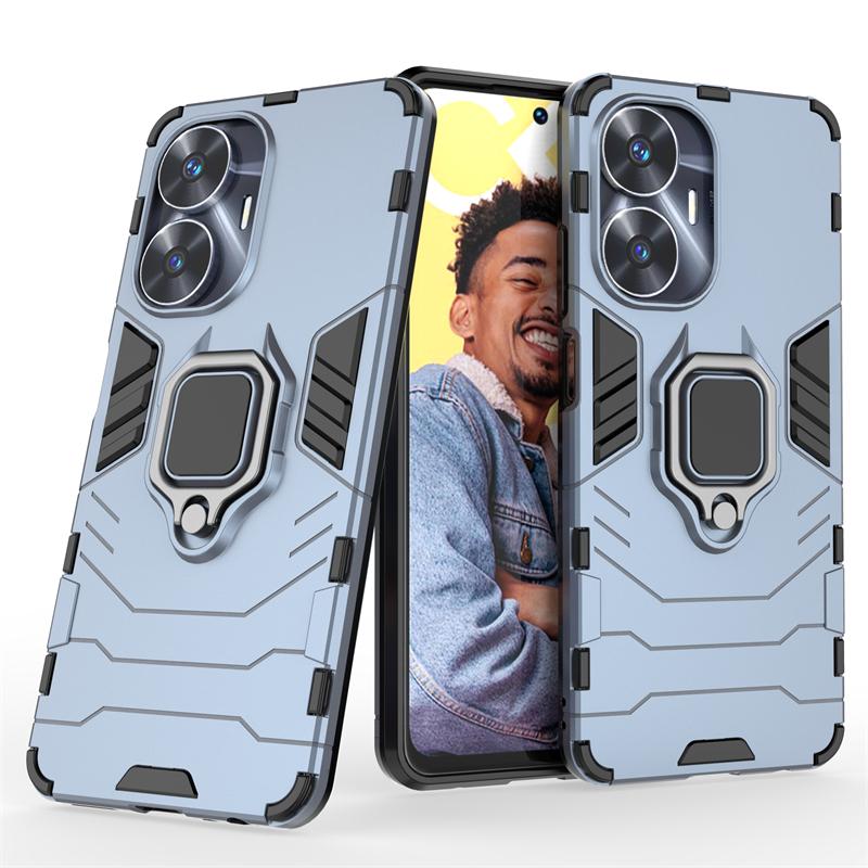 For Realme C55 Case Cover For OPPO Realme C55 Capas Shockproof New PC Stand Magnetic Holder Ring Case For Realme C 55 C55 Fundas