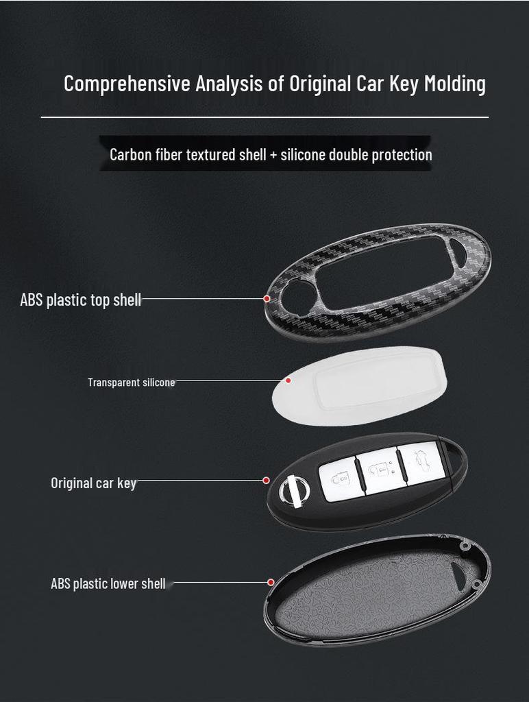 Nissan Key Case for Sylphy, Tiida, Teana, Kicks, Terra, X-Trail, Qashqai, Pathfinder, Navara