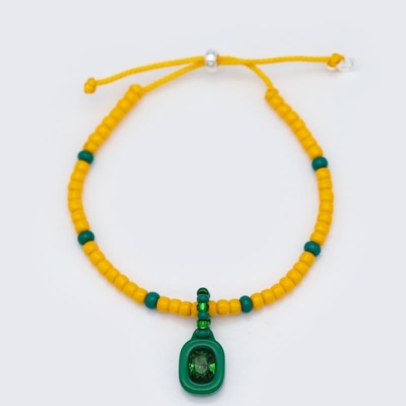 BONBEAU square stone color beads Bracelet square stone color beads knot bracelet