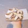 Girls Summer Sandals Toe-covered Anti-kick New Children Flat Sandals Princess Trend Toddler Clog Shoes I03055