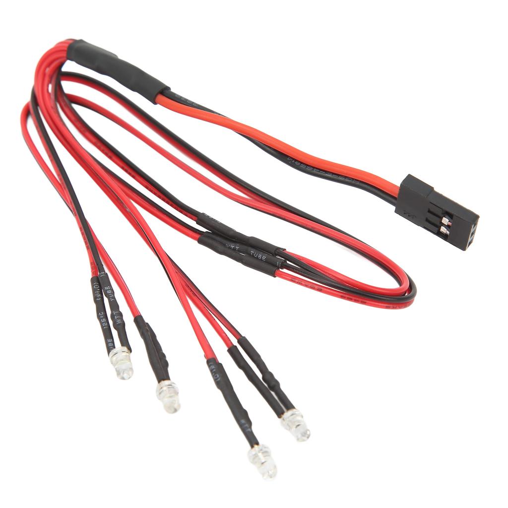 RC Headlight Taillight Kit 2 White and 2 Red LED Lights RC Car Front and Rear Lights for Traxxas TRX4M 1/18 RC Crawler