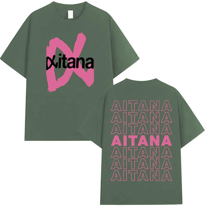 Summer Hot Sale Trendy 2025 Singer Aitana Ocana Tour Hippie T Shirts Cotton Tshirt Mens Y2K Casual Short Sleeves Tops Streetwear