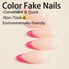 Multicolor French Manicure Press-On Nails - Removable False Nail Tips
