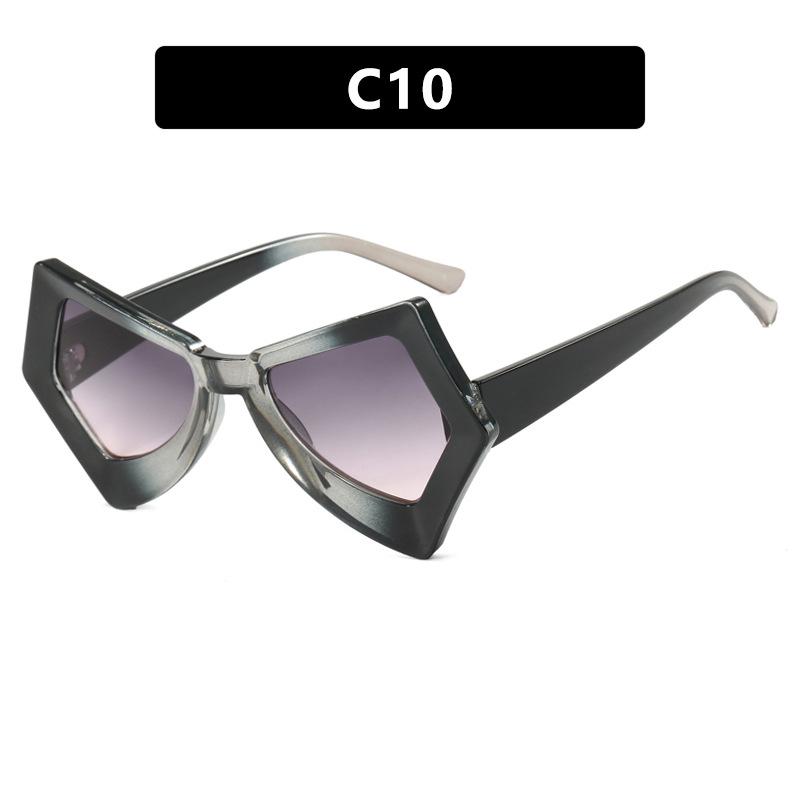 2023 Trendy Cat Eye Anti-Blue Light Butterfly Glasses with Irregular Large Frame