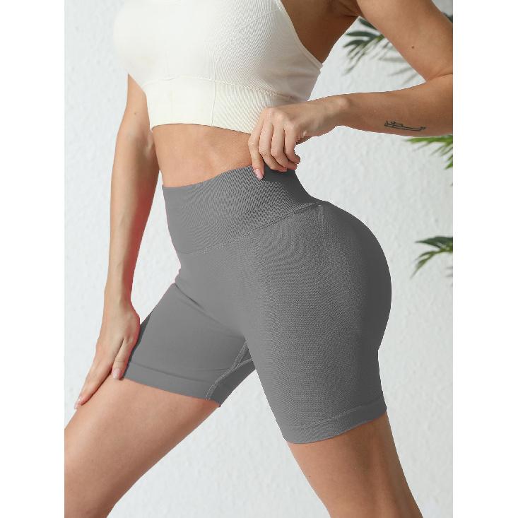 New Seamless Waist Shorts, Breathable Outdoor Sports And Fitness Pants, Hip Lifting Tight Yoga Pants, Peach Hip Compression Pants For Women