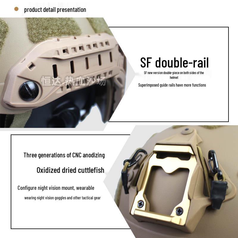 Leichter hochgeschnittener SF FAST Maritime Schutzhelm der zweiten Generation mit verstellbarem Drehknopf