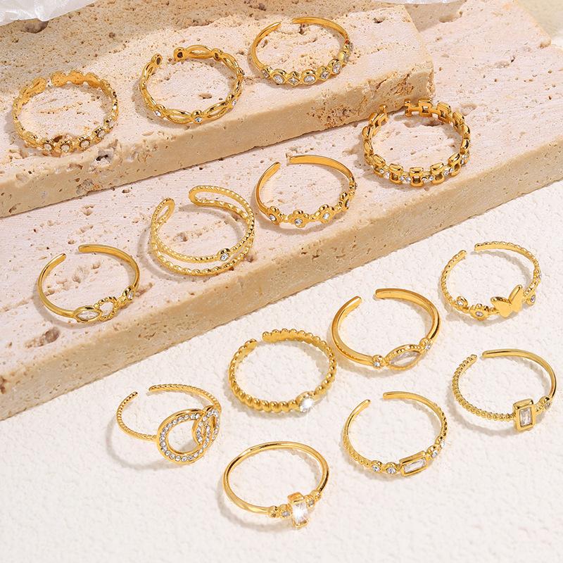 New Stainless Steel Ring - Stylish and Simple, Featuring Butterfly Wheat Ears, Versatile and High-end Style Finger Ring, Titanium Steel Ring