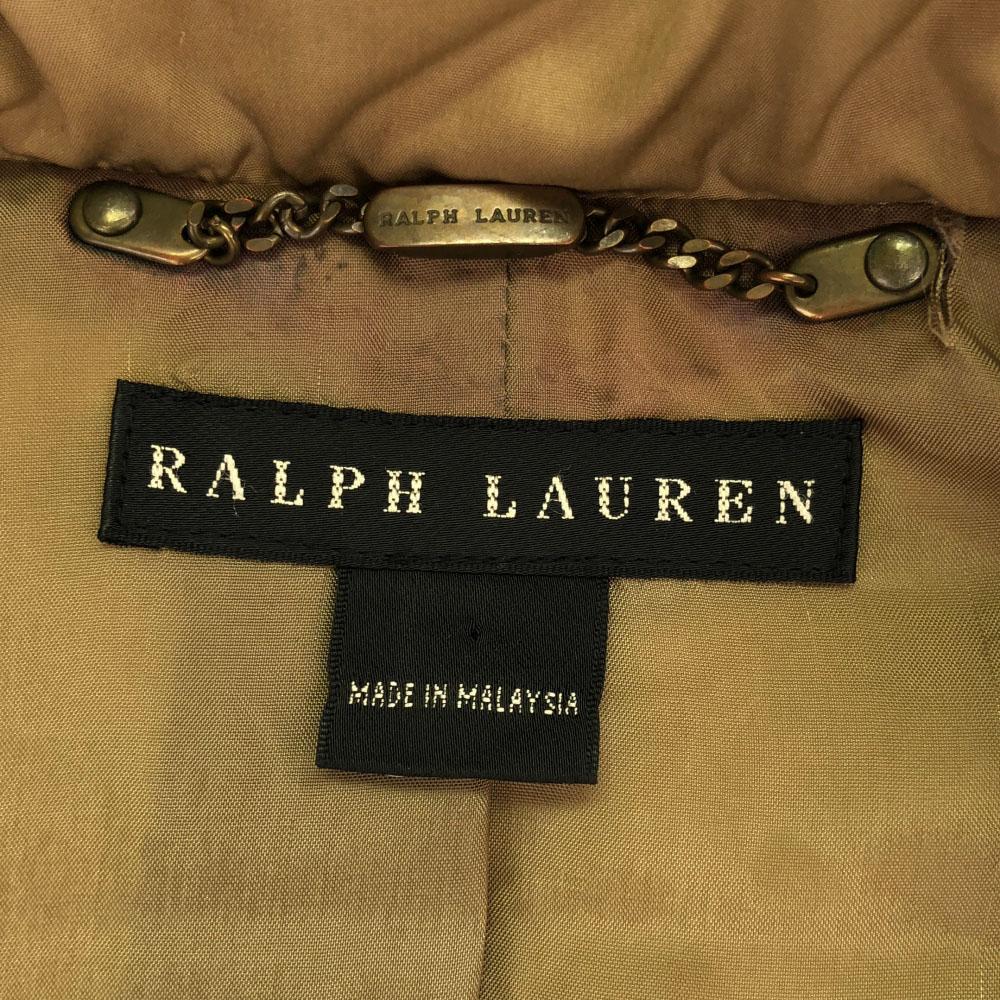 RALPH LAUREN quilting down coat S beige Men's Used