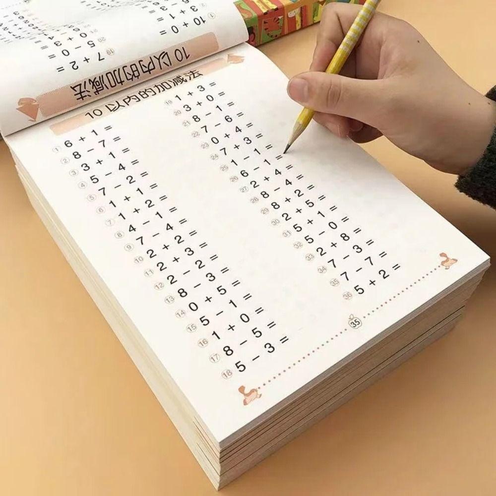 64 Pages Quick Calculation Math Arithmetic Books Mathematics Workbook Children