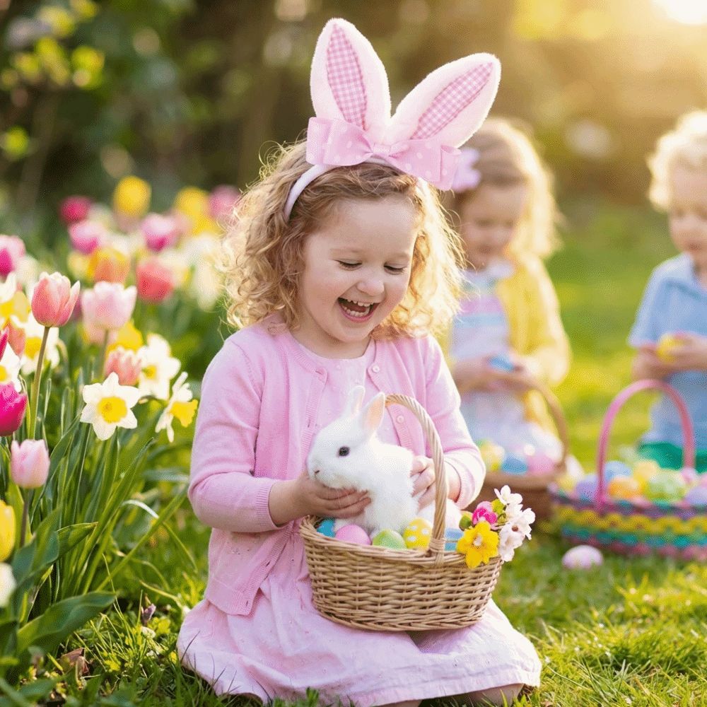 Plush Easter Headpiece Non-slip Bunny Head Wear Creative Rabbit Ear Hair Hoop  Costume Party