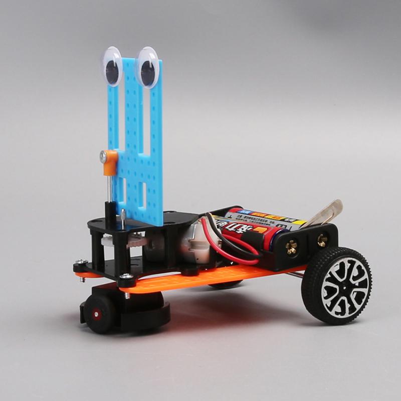 Hindernisvermeidung Autoroboter-Technologieproduktion Wissenschaftsexperiment für Kinder Lehrmittel Kleine Erfindung DIY Handgefertigtes Materialpaket