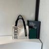 Letter Print Canvas Shoulder Bag Women's Travel Large Capacity Tote Bag Student Class Commuter Bag