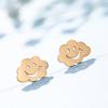 Teamer Cute Smile Face Cloud Moon Star Snow Stud Earrings for Women Stainless Steel Earrings Korean Jewelry Mother's Day Gift