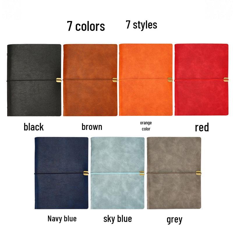 Custom A5 Retro Soft Leather Notebook with Removable Ring Binder for College Students