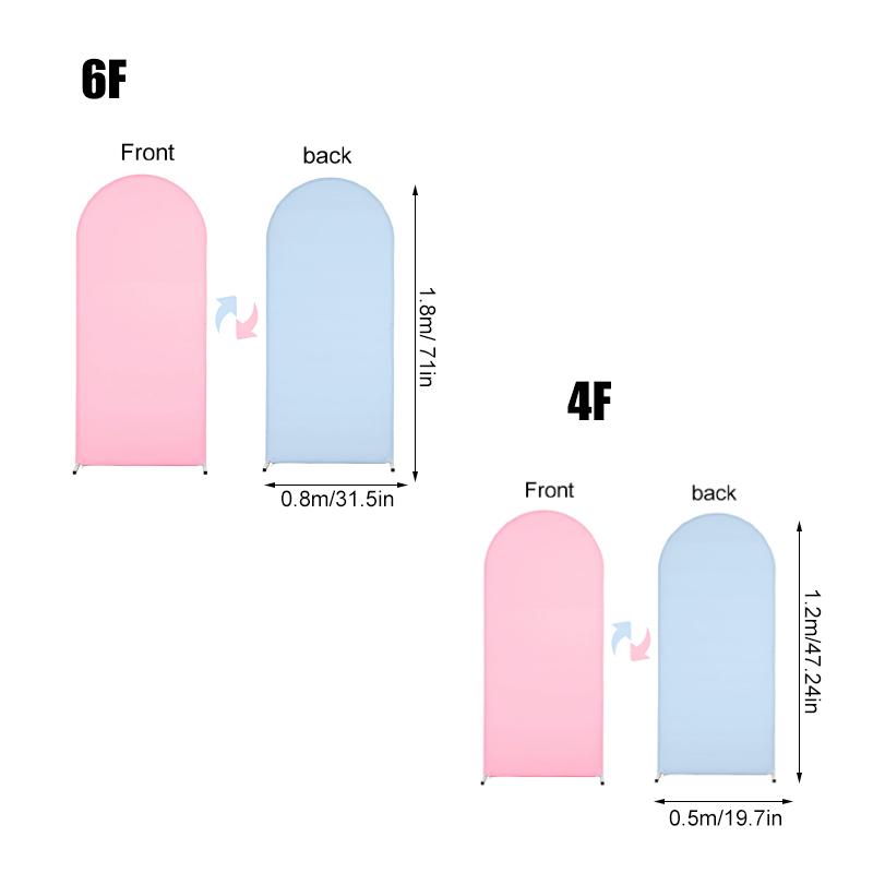 1PC Elastic Spandex Party Background Decor Double Sided Solid Color 4TF/6FT Baby Shower Backdrop Cover Wedding Birthday