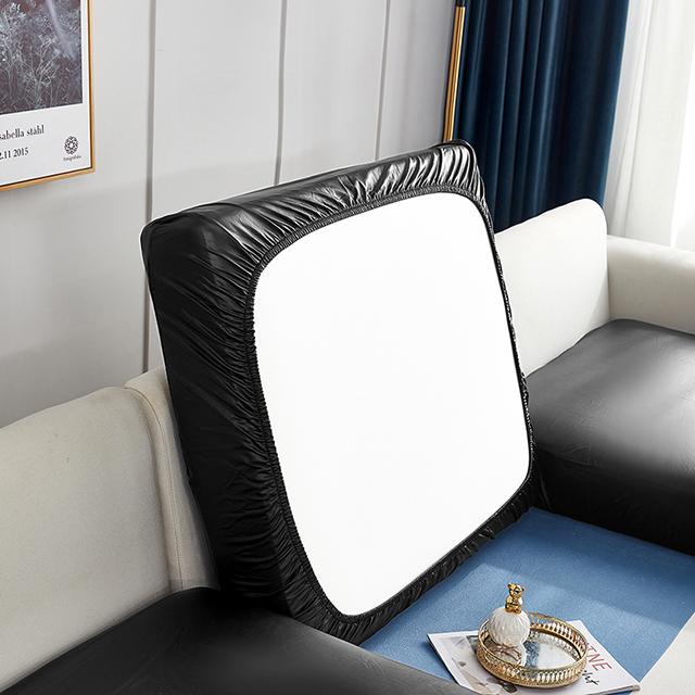 Wasserdichte PU-Glattleder-Divan-Sitzplatz-Sitzkissenbezug Wächter L-Form Eckmöbel Entwickelt Für Wohnbereichsmöbel Clubsessel Normal Size (S)-1pc