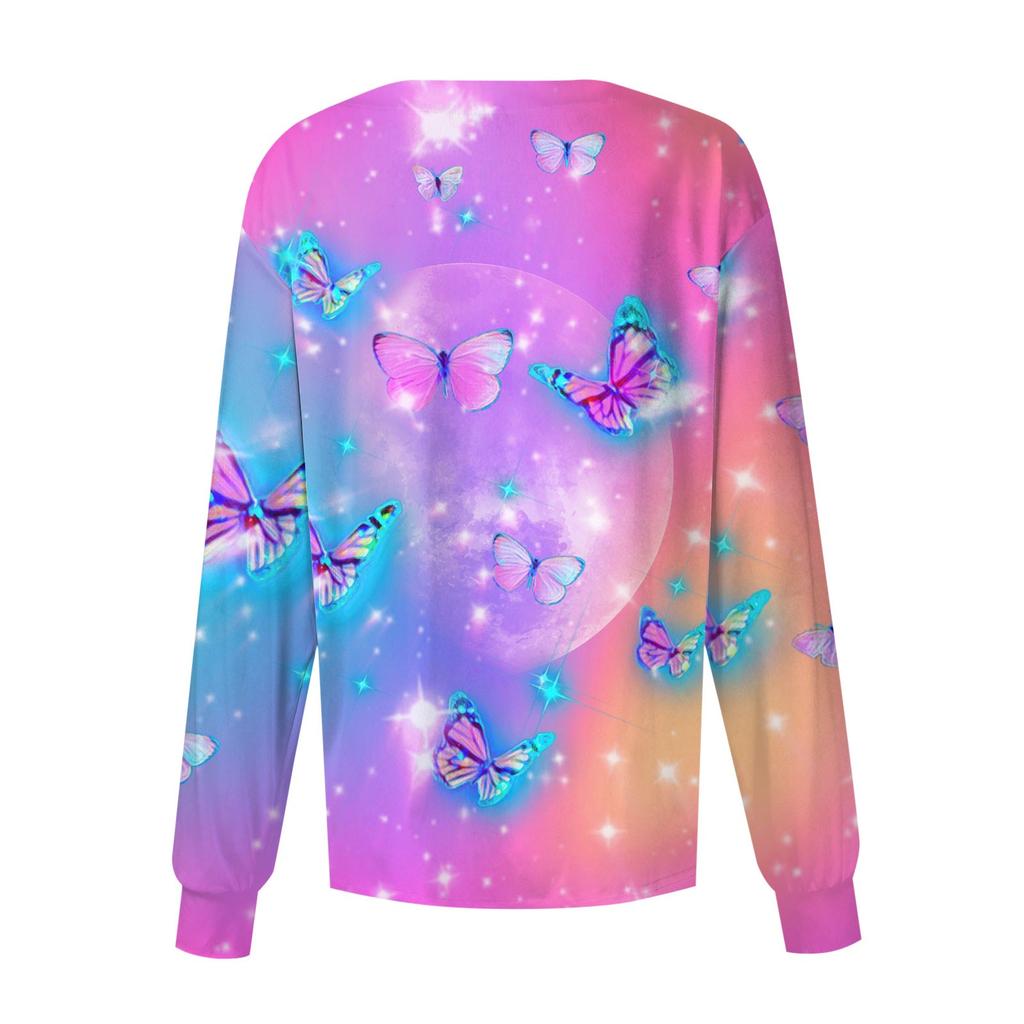 Women Long Sleeve  Print Pattern Pocket Working Stand-up Collar Single-breasted Protective Overalls Cardigan Jacket Top