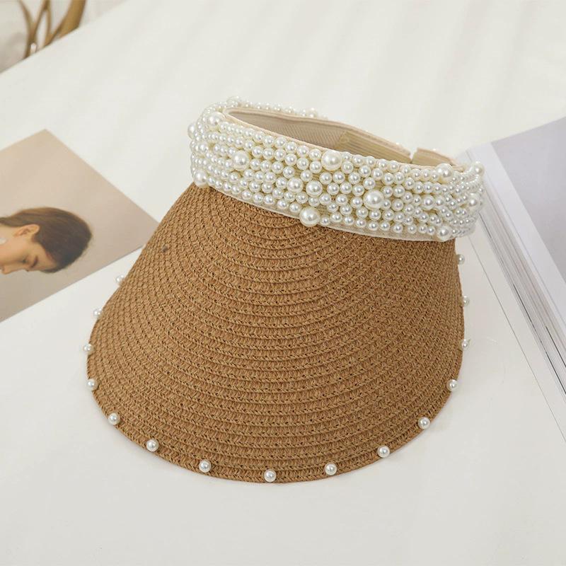 New Women's Summer UV Protection Sweet Ribbon Seaside Vacation Sunshade Bucket Hat Bow Large Brim Straw Hat